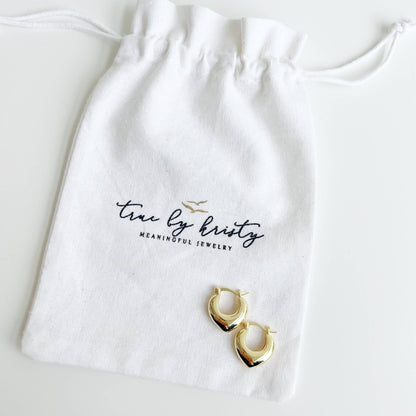 True by Kristy Jewelry - Heartthrob Hoops Earrings Gold Filled