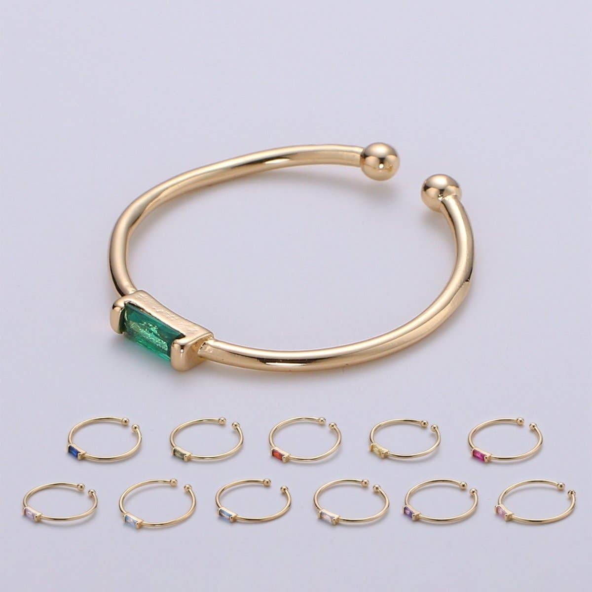 Aim Eternal - Minimalist Birthstone Ring • Cz Ring in Gold • Dainty Birthstone Ring • Stacking Ring • Valentine Gifts for Mom Wife Friend  R-216 R-218 R-219 R-220 R-223