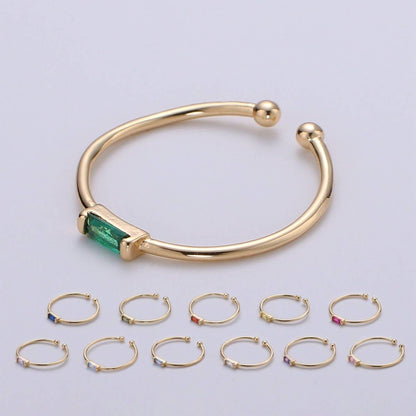 Aim Eternal - Minimalist Birthstone Ring • Cz Ring in Gold • Dainty Birthstone Ring • Stacking Ring • Valentine Gifts for Mom Wife Friend  R-216 R-218 R-219 R-220 R-223