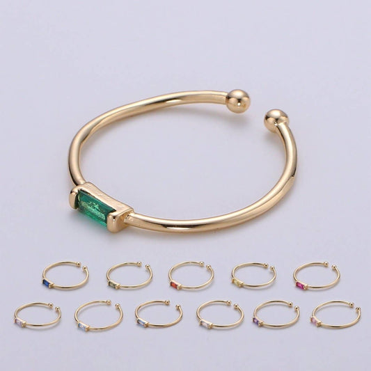 Aim Eternal - Minimalist Birthstone Ring • Cz Ring in Gold • Dainty Birthstone Ring • Stacking Ring • Valentine Gifts for Mom Wife Friend  R-216 R-218 R-219 R-220 R-223