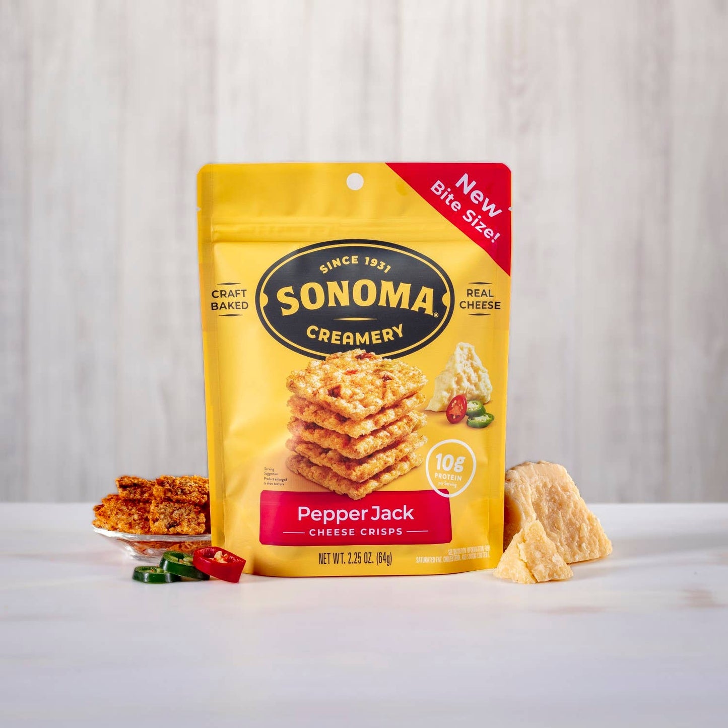 Sonoma Creamery - Sonoma Creamery Cheese Crisps - Pepper Jack