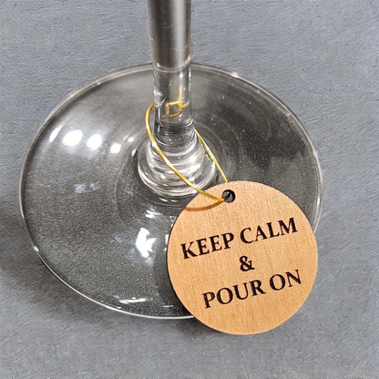 Lou Golden Designs - Keep Calm Wine Charms