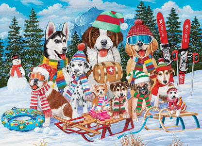 Outset Games and Cobble Hill Puzzles - Snow Day! 500pc Puzzle