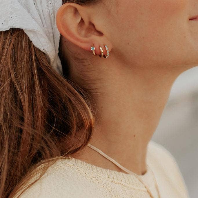 Mauve Jewelry Co. - Gaby Turquoise Hoops