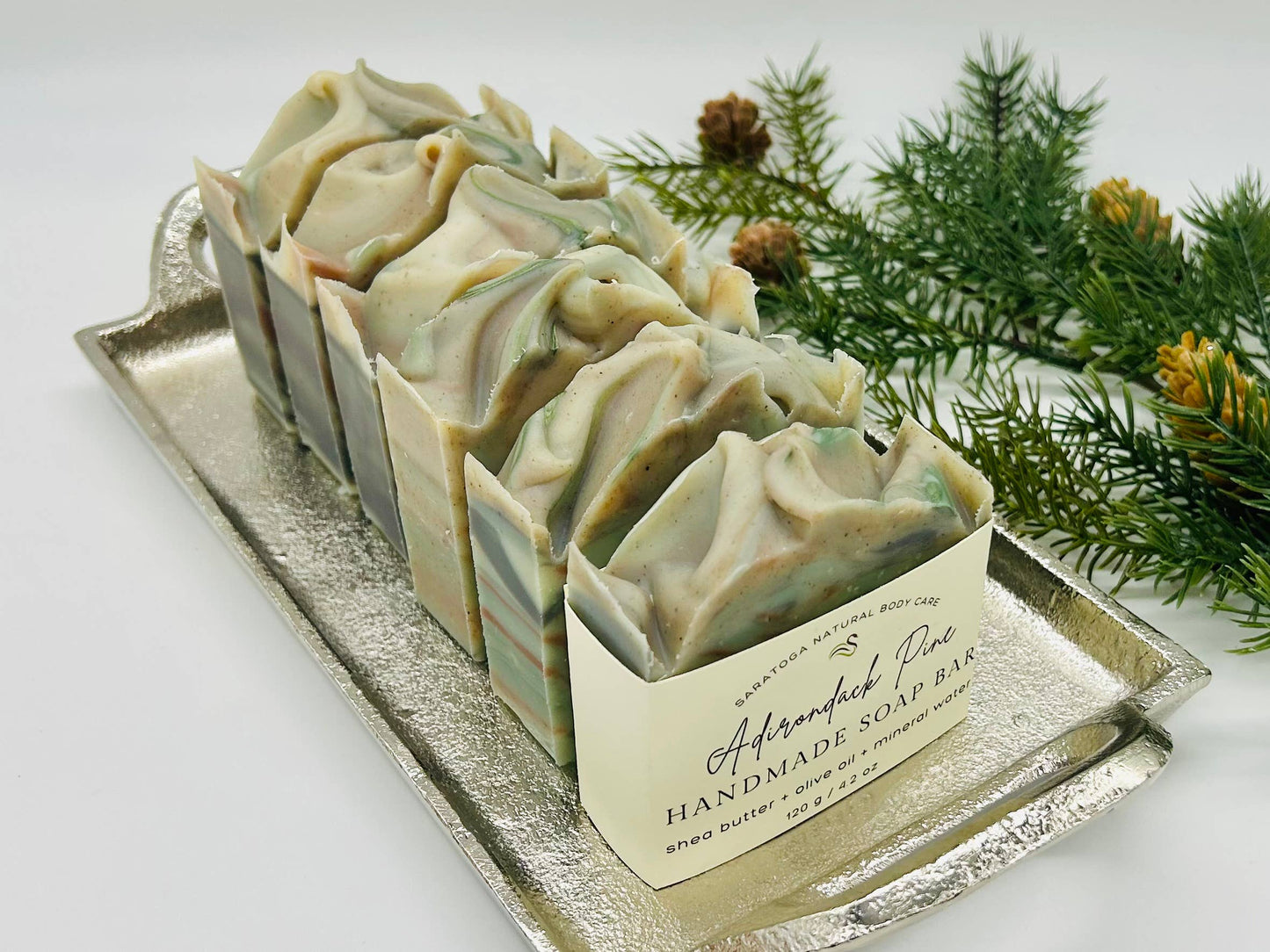 SARATOGA NATURAL BODY CARE LLC - Adirondack Pine Handmade Soap Bar VEGAN Cold Process Soap