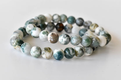 Soothing Crystals - Tree Agate Bracelet (Sense of Peace and Inner Tranquility)