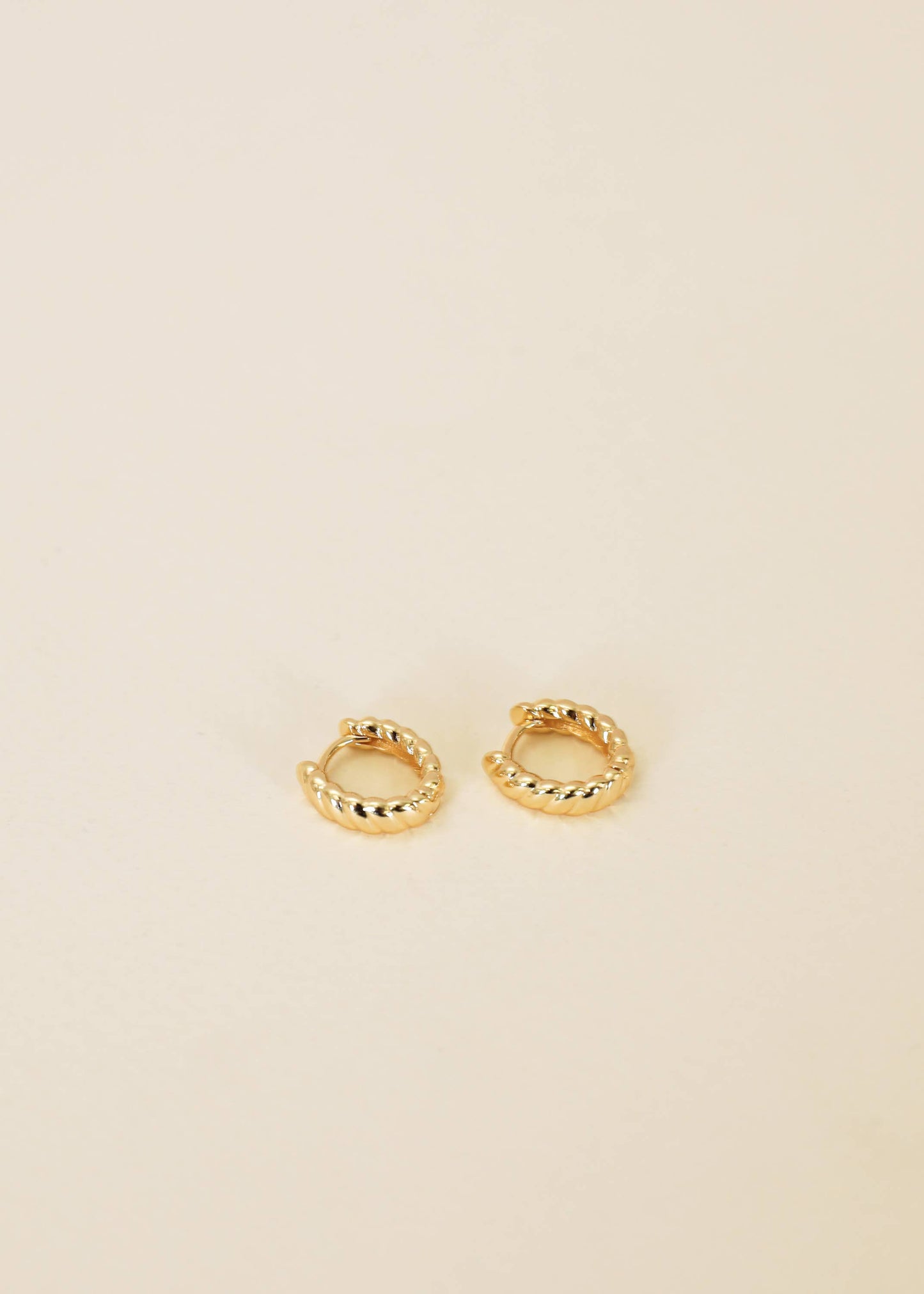 JaxKelly - Small Channel Gold Hoop Earrings