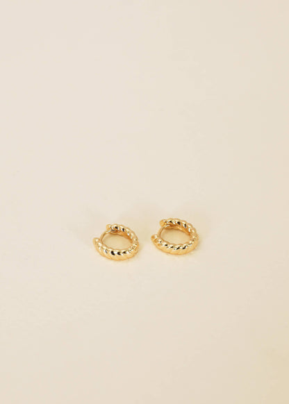 JaxKelly - Small Channel Gold Hoop Earrings