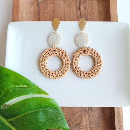 Spiffy & Splendid - Lana Earrings - Dark Rattan // Resort, Jewelry