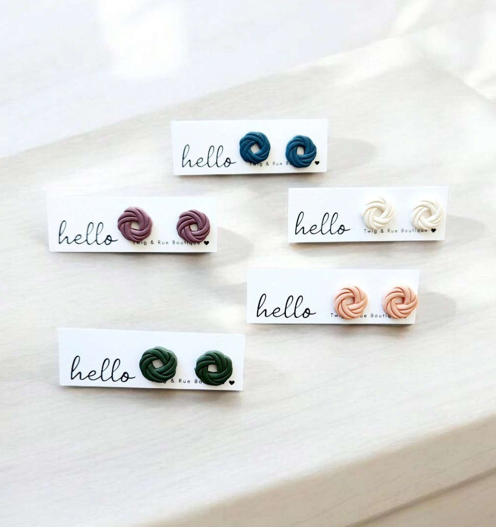 Twig & Rue boutique - Clay knot studs