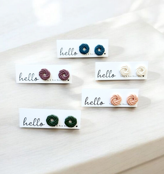 Twig & Rue boutique - Clay knot studs