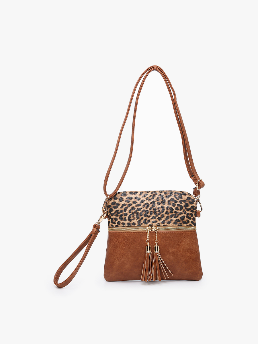 Jen & Co. - M1785 Tara Double Zip Crossbody Bag/Wristlet