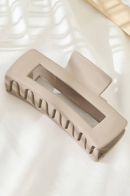 Hana - Solid Color Rectangle Shaped Hair Claw