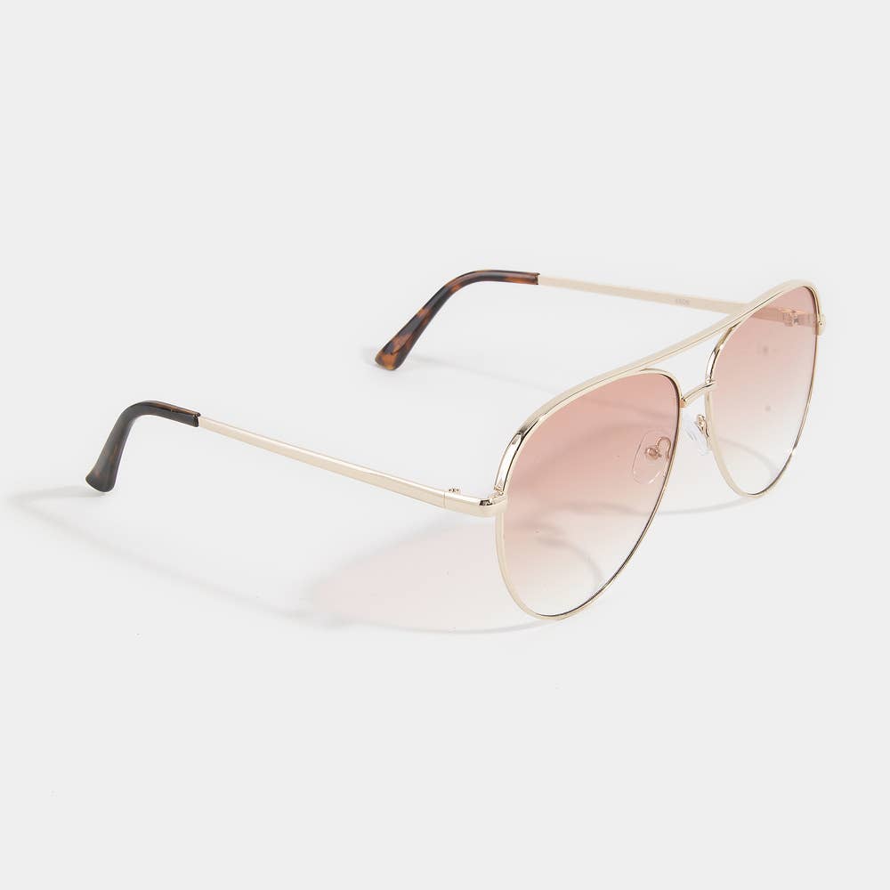 Anarchy Street - Metal Frame Aviator Gradient Lens Sunglasses