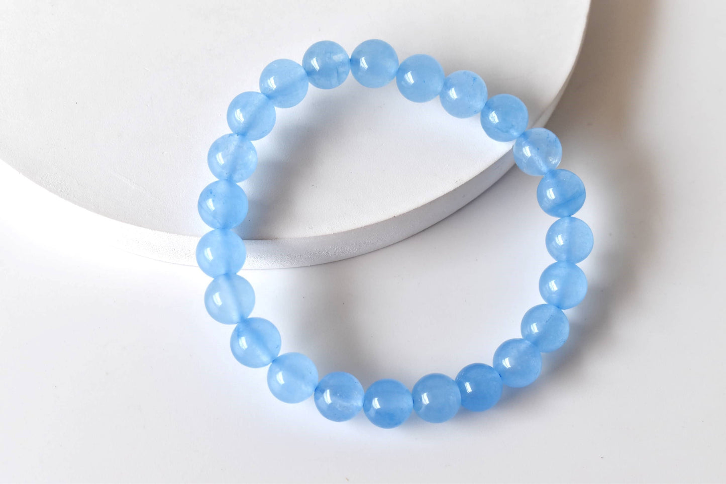 Soothing Crystals - Chalcedony Bracelet (Communication and Peace Of Mind )