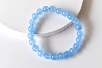 Soothing Crystals - Chalcedony Bracelet (Communication and Peace Of Mind )