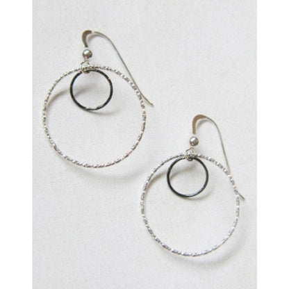 SD103 Sosie Designs - Two Tone Mixed Metal Diamond Cut Earrings