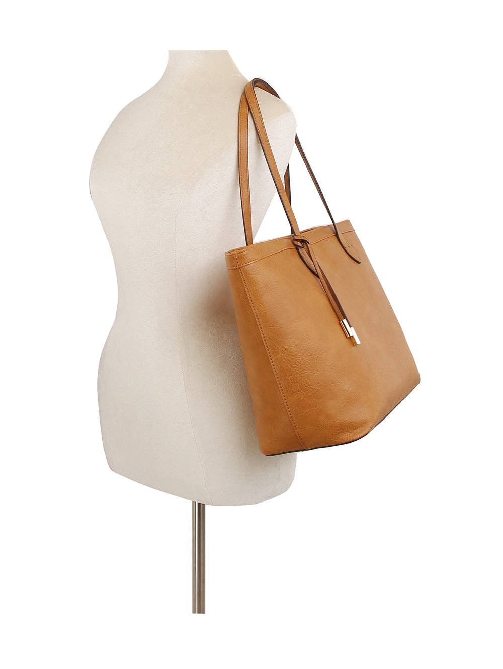Handbag Factory Corp - Fashion shopper tote bag with knot detail