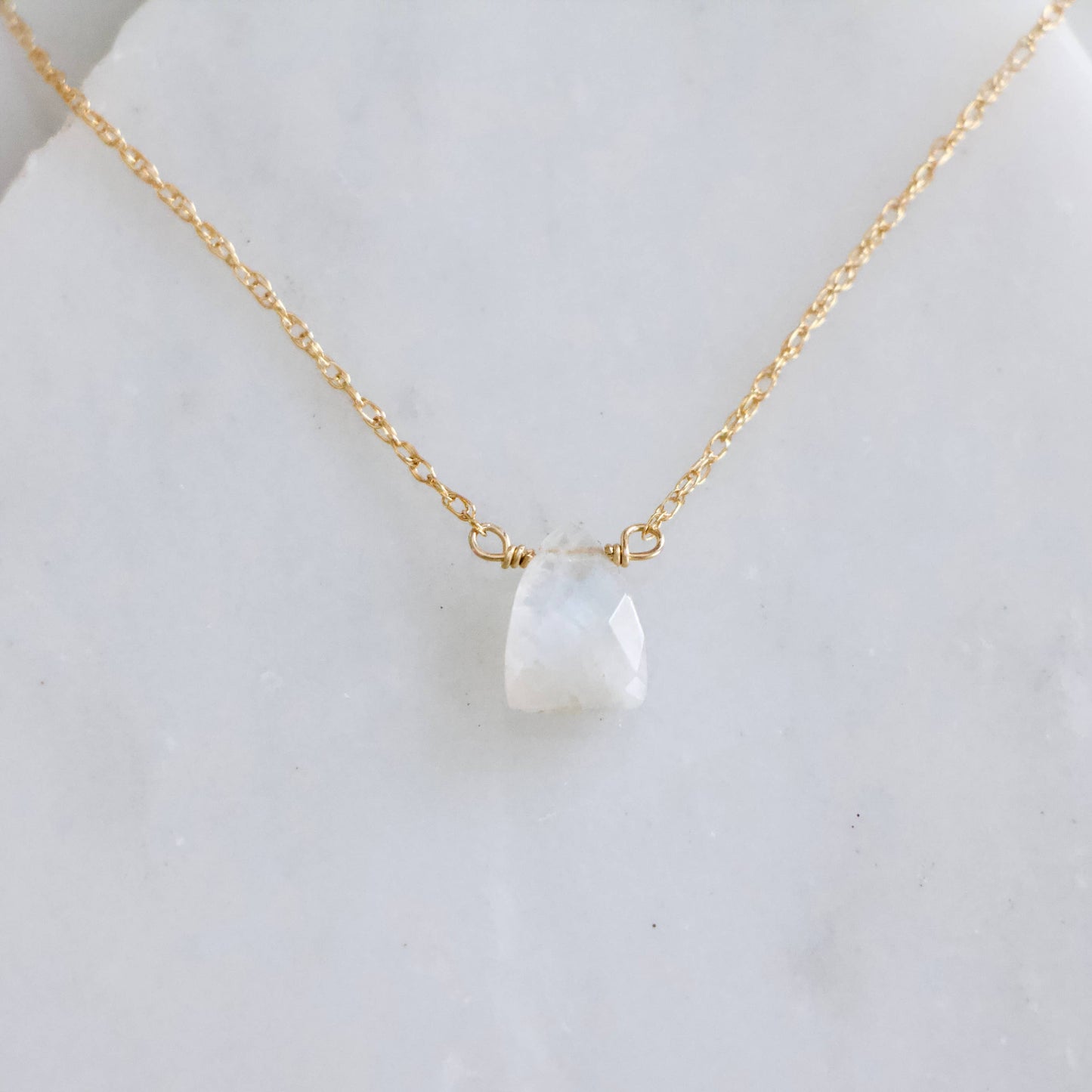 Mesa Blue - Moonstone Necklace - Gold Filled
