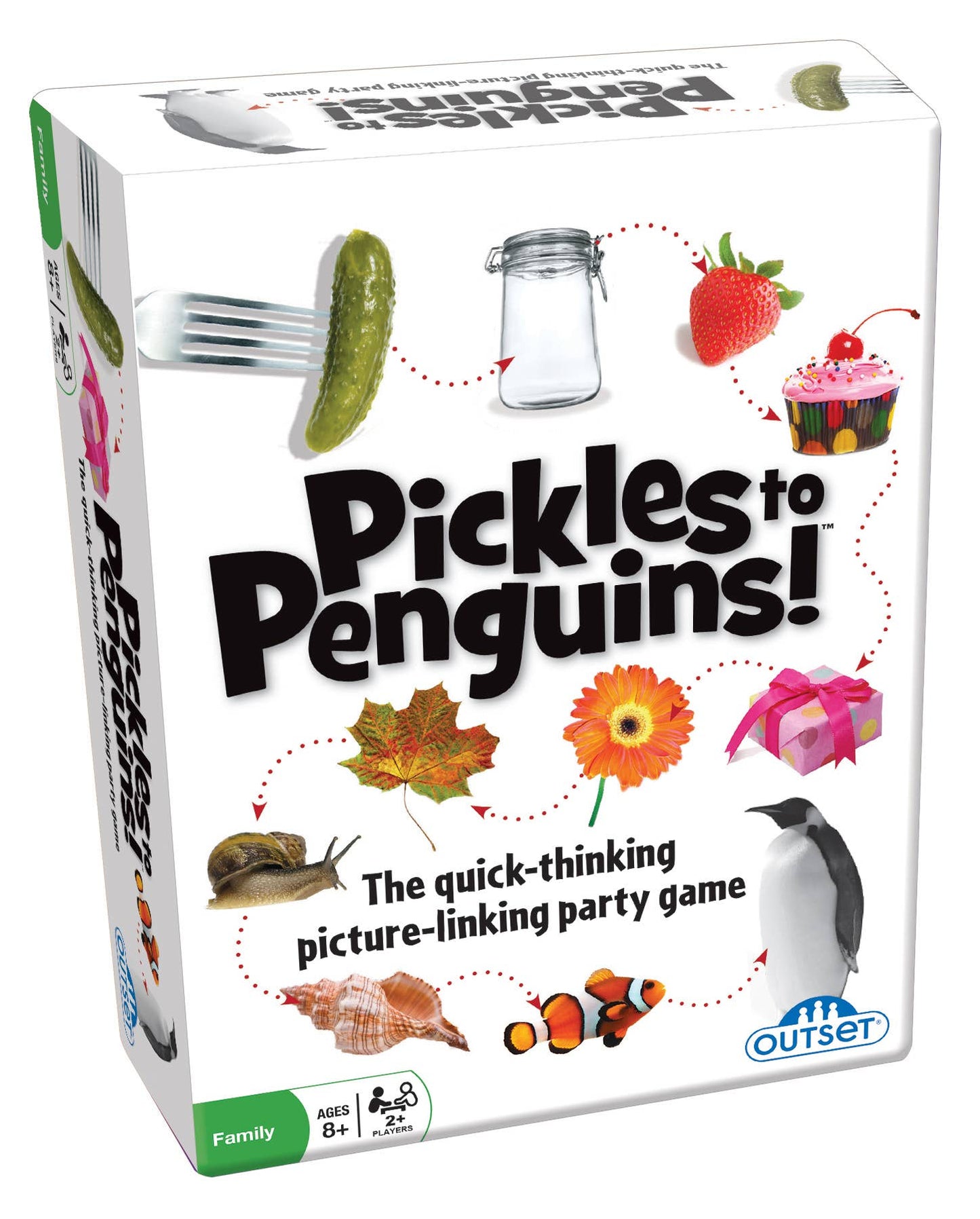 Outset Games and Cobble Hill Puzzles - Pickles to Penguins: Quick Thinking, Picture Linking Mayhem!