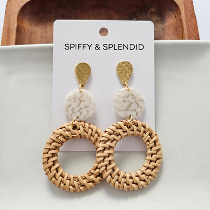 Spiffy & Splendid - Lana Earrings - Dark Rattan // Resort, Jewelry