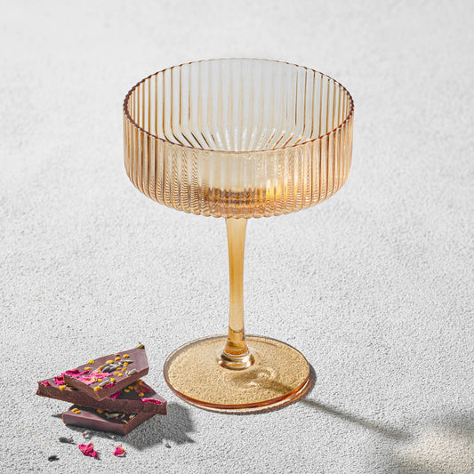 Kadra Kitchenware - Vikko Malibu Ribbed Coupe Champagne Glass 10 Oz