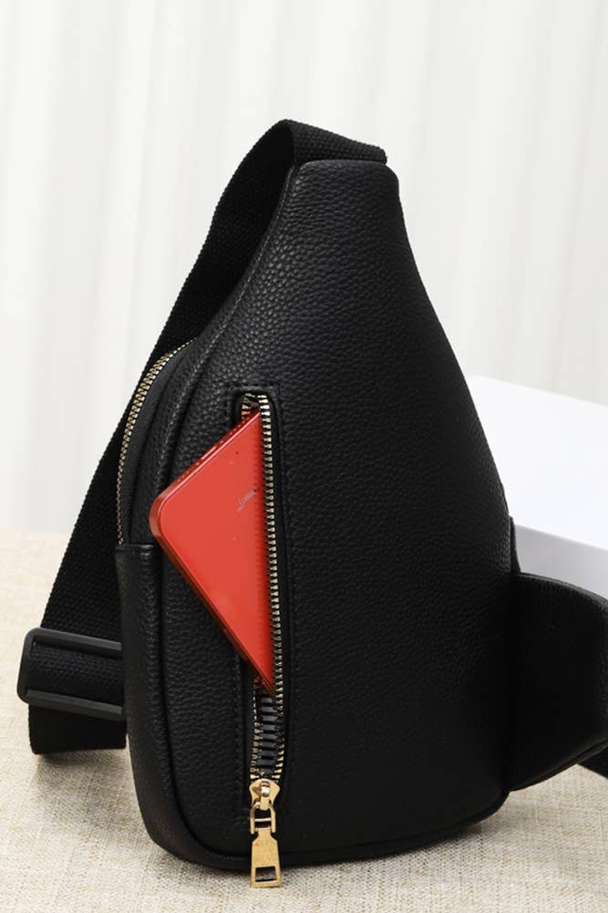 Hana - Solid PU Sling Bag