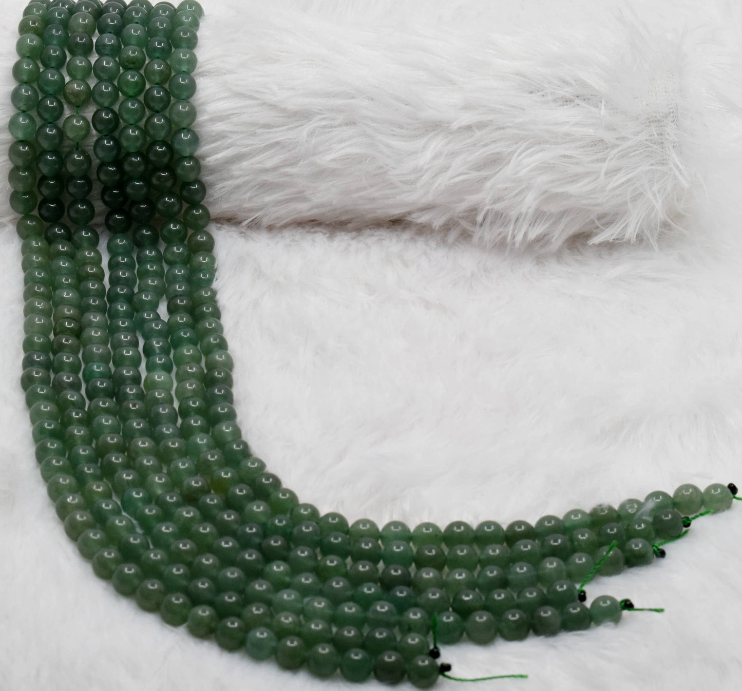 Soothing Crystals - Green Aventurine Round Beads, 4,6,8,10,12mm Mala For Beads