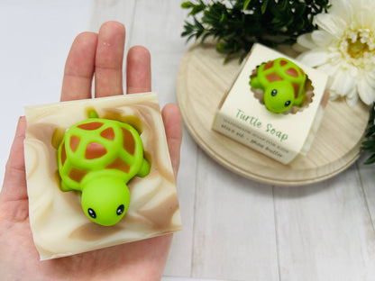 SARATOGA NATURAL BODY CARE LLC - Turtle Handmade Soap Bar for Kids VEGAN COLD PROCESS