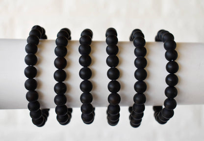 Soothing Crystals - Matt Black Onyx Bracelet (Focus and Growth)