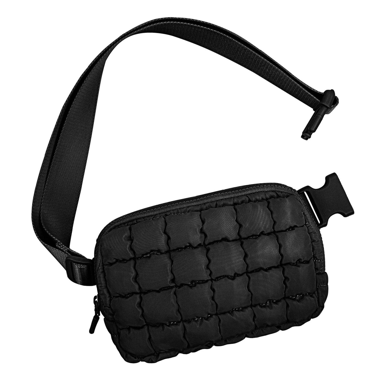 Aili's Corner - Evyn Quilted Puffer Sling Crossbody Belt Bum Fanny Waist Bag