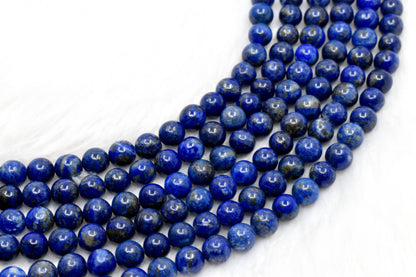 Soothing Crystals - Lapis Lazuli Round Beads, 6, 8, 10, 12 mm Mala For Beads