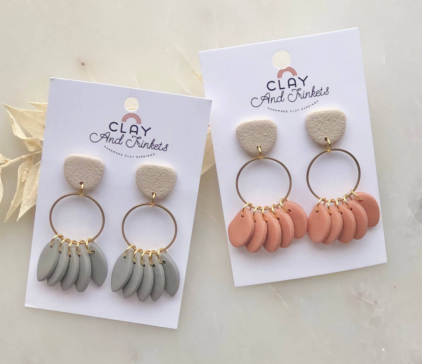 Clay and Trinkets - Nicole Dangle Earrings #1