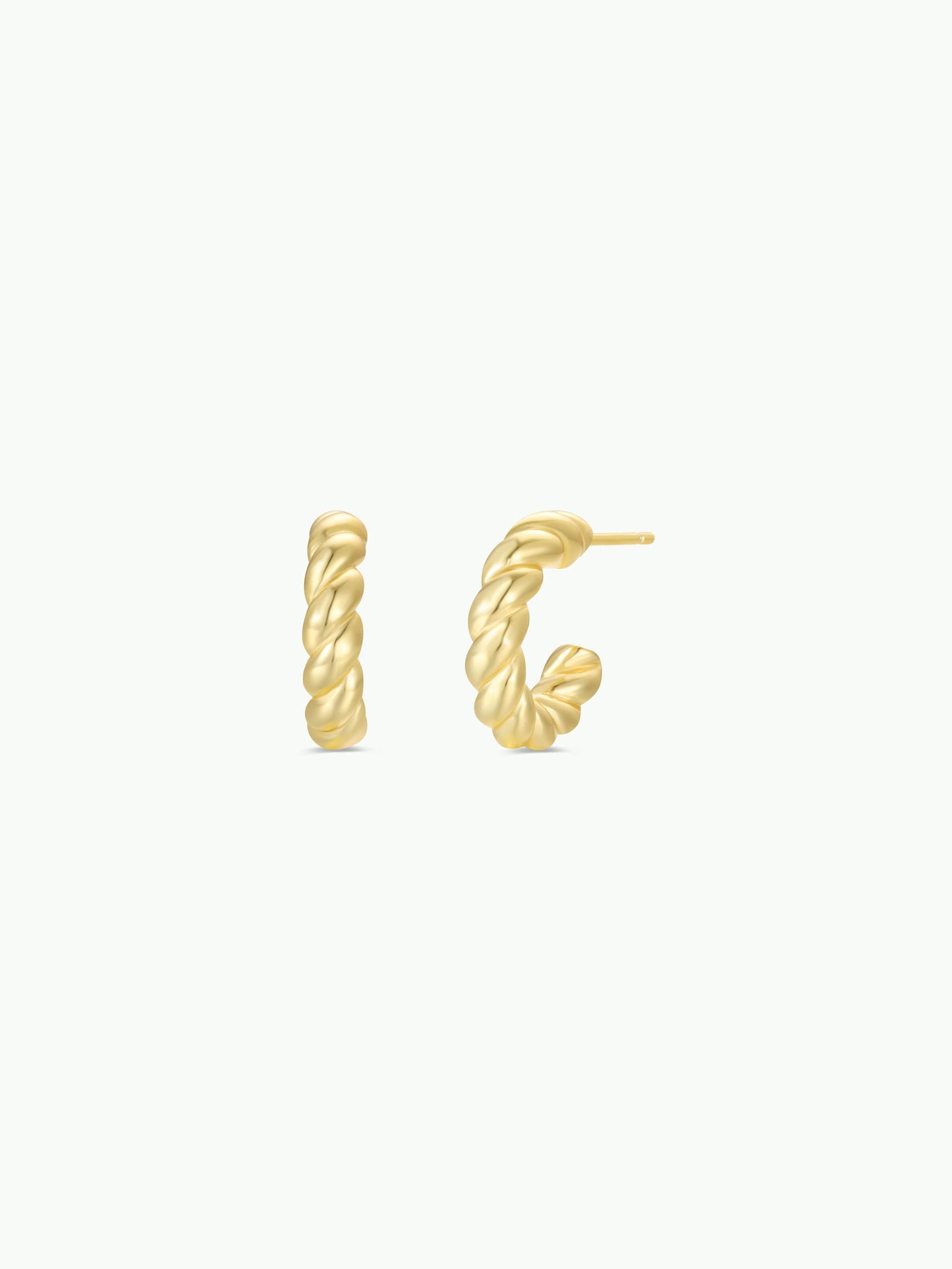 JaxKelly - Gold Hoop - Twisted - Gold Earrings
