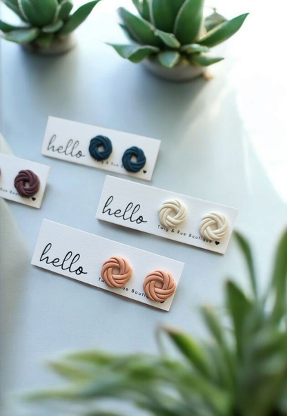 Twig & Rue boutique - Clay knot studs