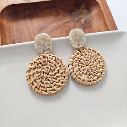 Spiffy & Splendid - Dominica Earrings - Dark Rattan // Resort, Gifts, Jewelry