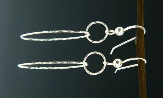 SD107 Sosie Designs - Silver Diamond Cut Earrings