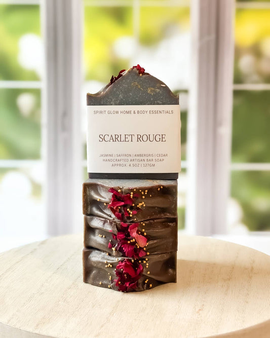 Spirit Glow Home & Body Essentials - Scarlet Rouge - Handcrafted Artisan Soap Bar
