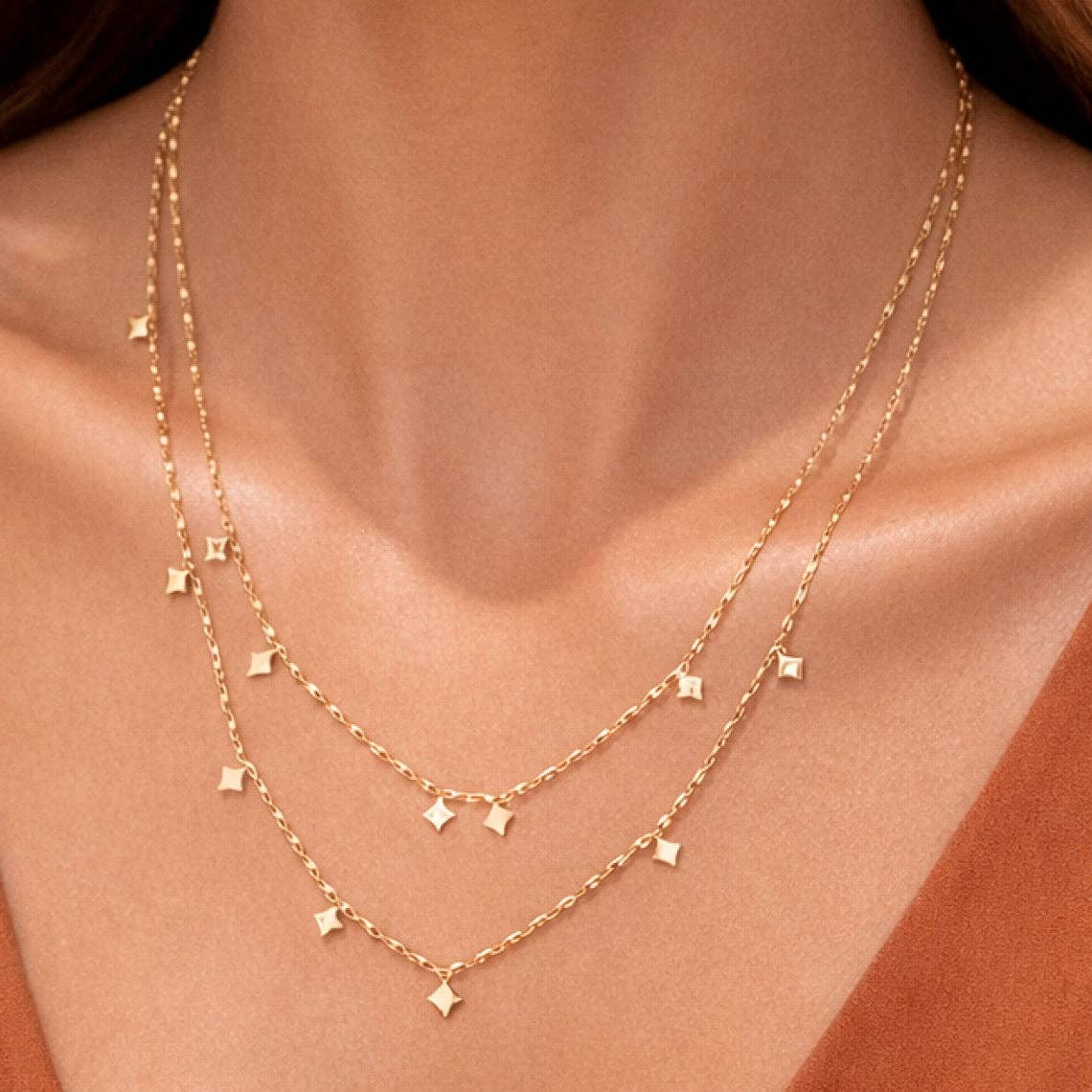 MA214 Mia Accessories - 18K Gold Plated Waterproof Stainless Steel Chain Necklace - 7916