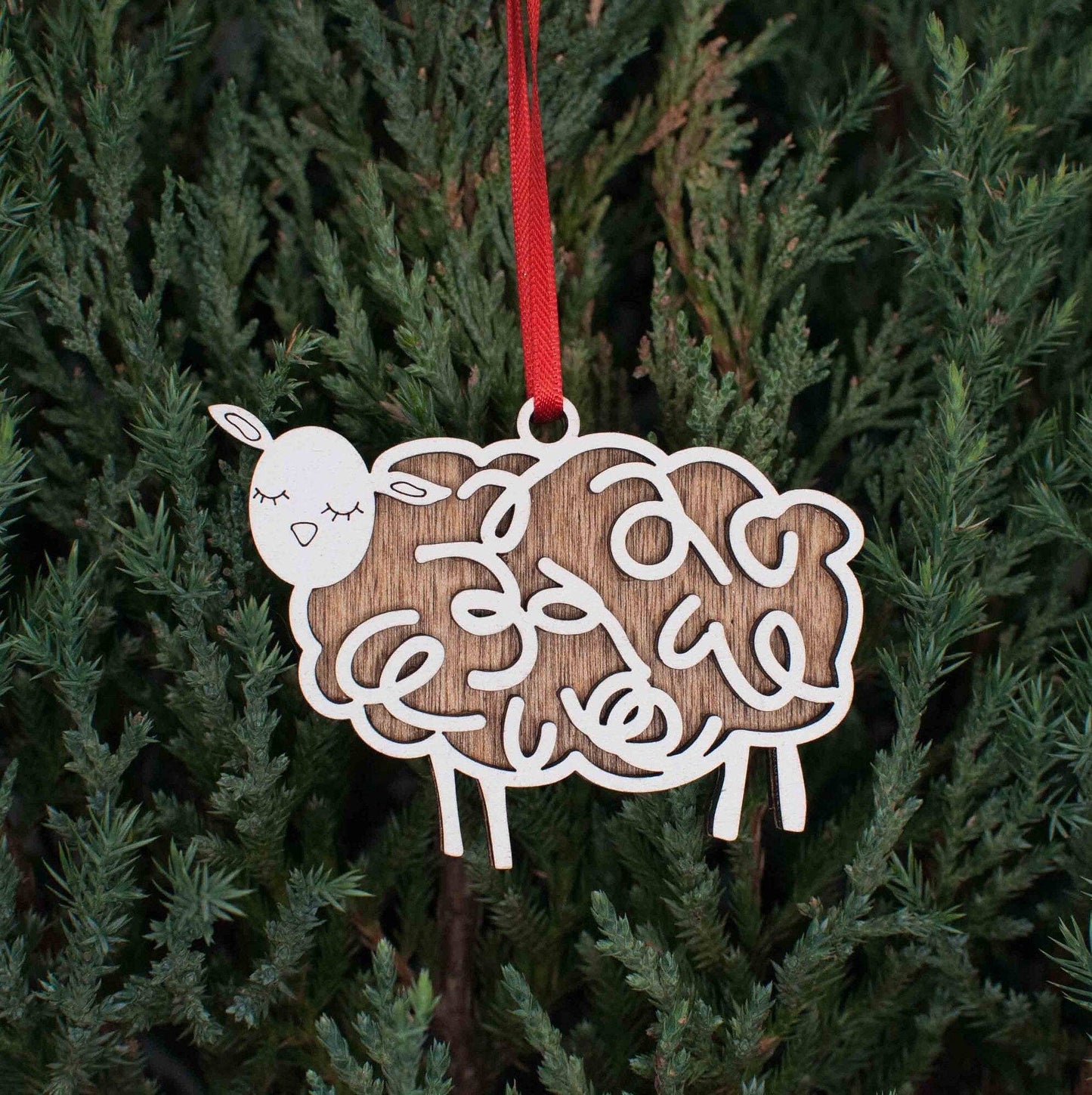 The Little Ornament Shop - Sheep Christmas Ornament