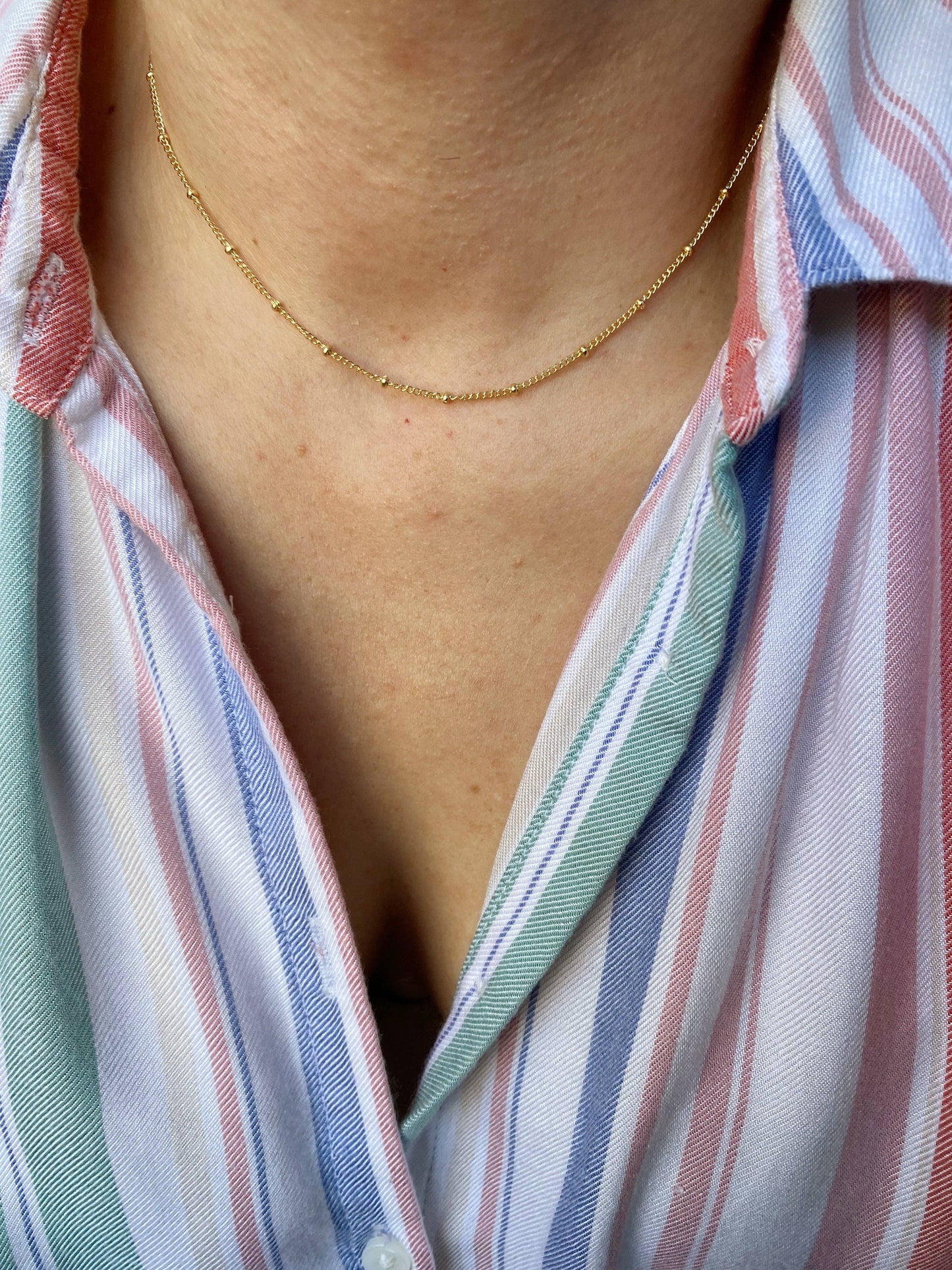 GoldFi - 18k Gold Filled 1mm Satellite Chain Available in 16", 18", 2