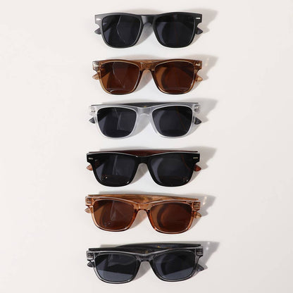 Fashion City - Square Shape Frame Wood Legs Fashion Sunglasses