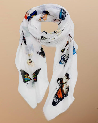 JC Sunny Fashion - 4 Colors--JC Signature Multicolor Butterfly Scarf