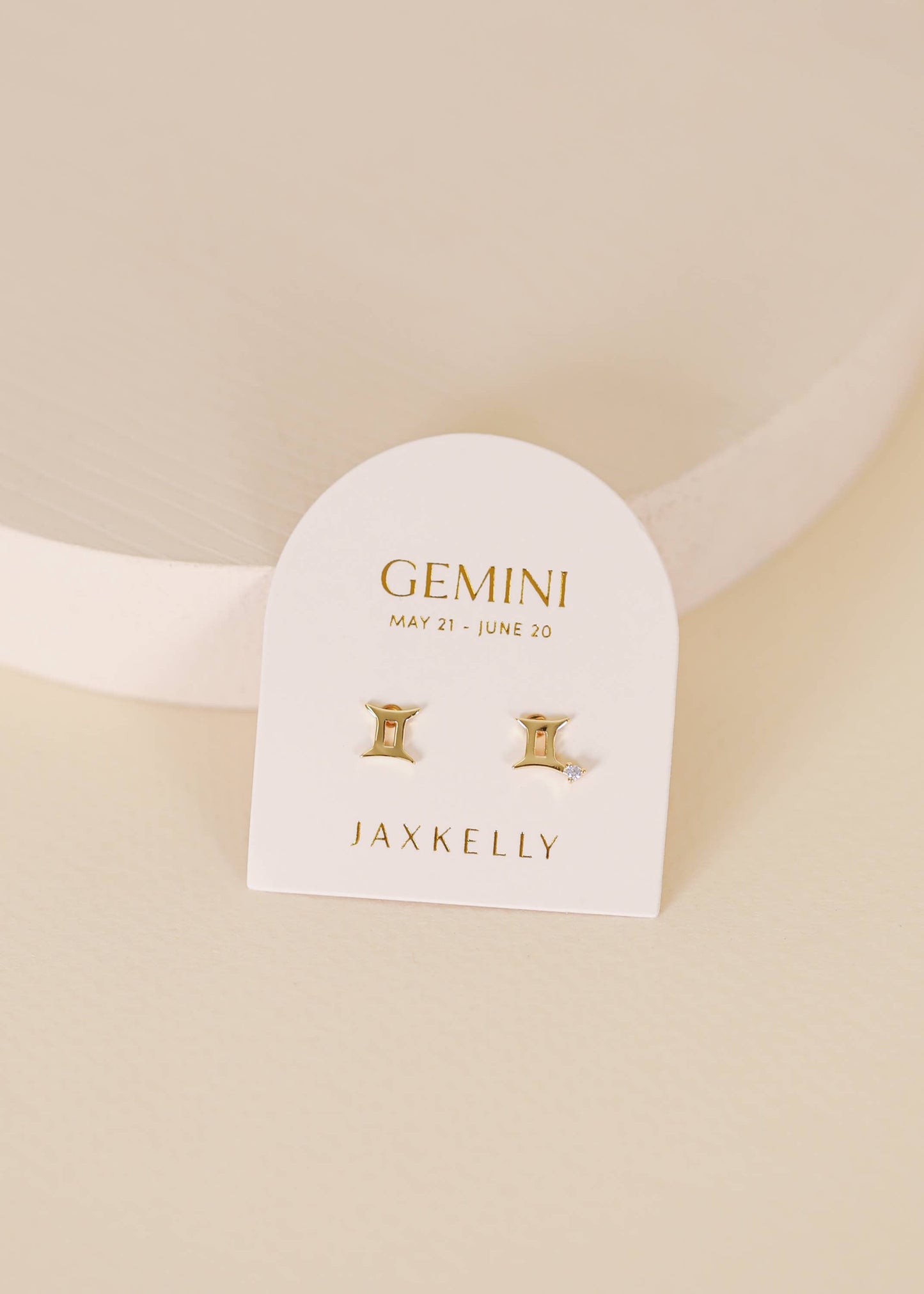 JaxKelly - Zodiac Gold Earrings - Gemini