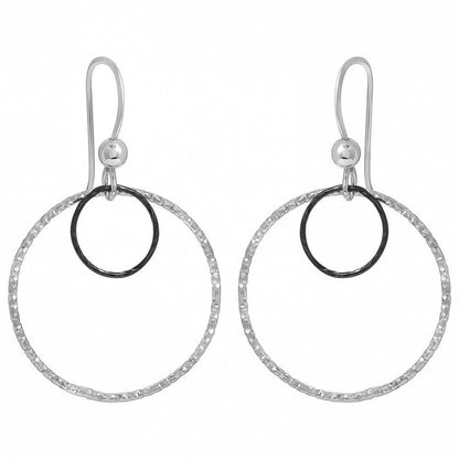 SD103 Sosie Designs - Two Tone Mixed Metal Diamond Cut Earrings