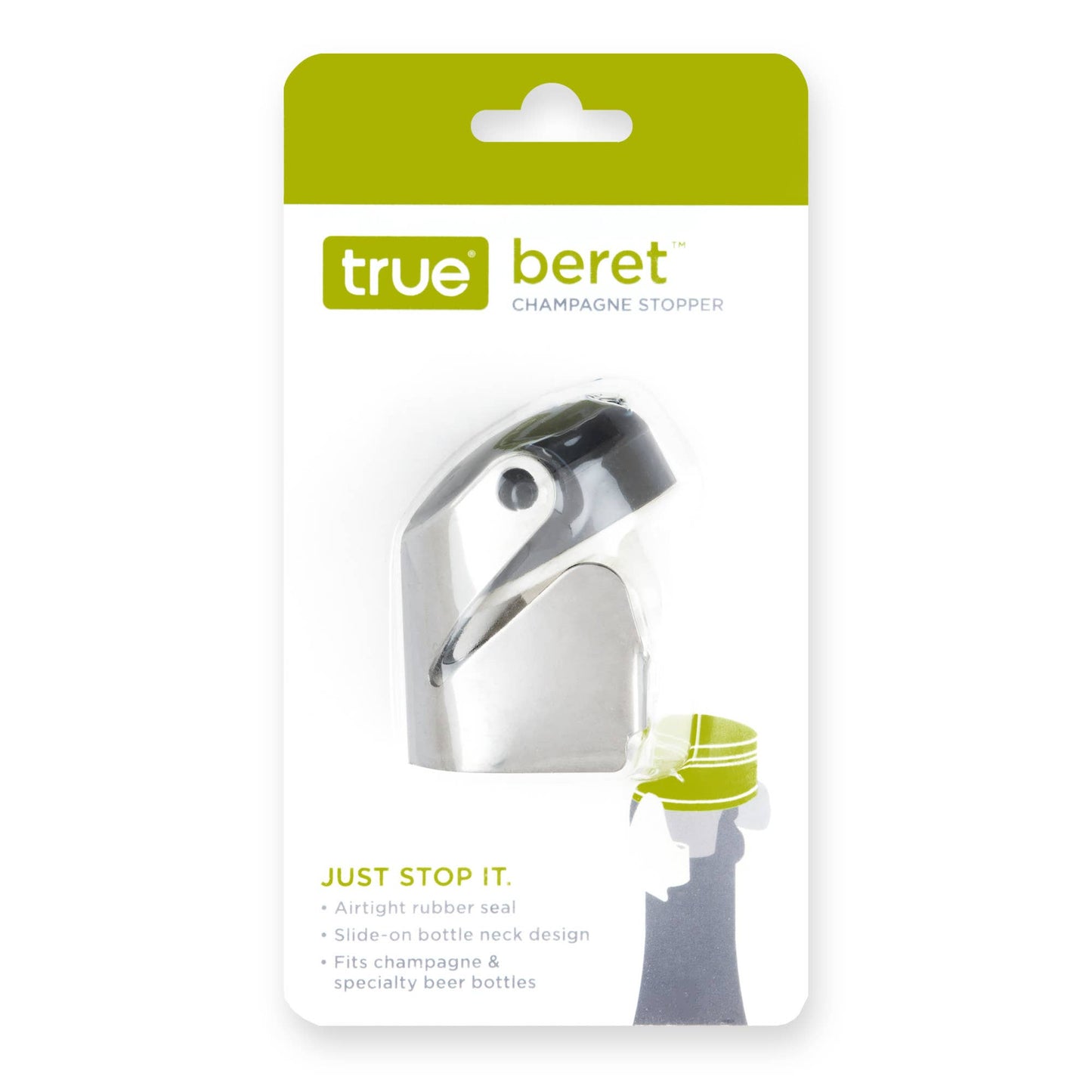 TRUE - Beret Slip On Airtight Champagne Bottle Stopper