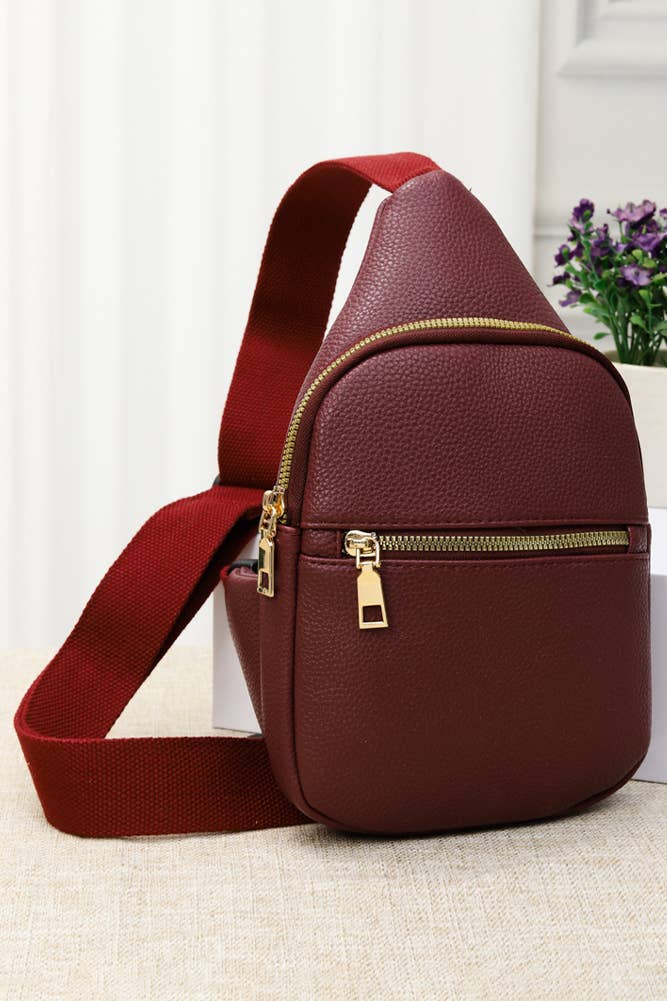 Hana - Solid PU Sling Bag