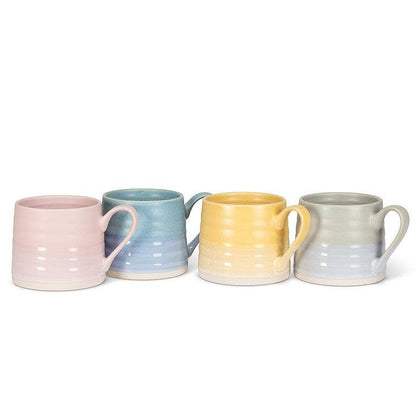 Abbott - Ridged Mug-Sage Green-3"H(14oz)