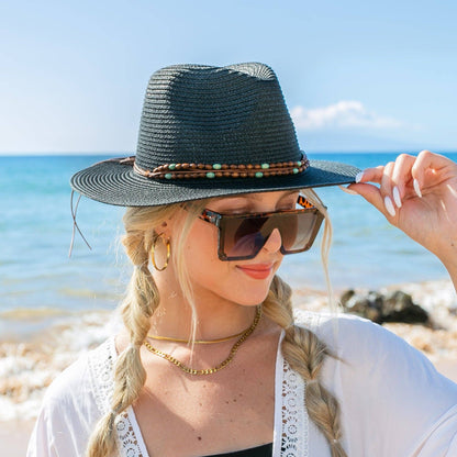 Aili's Corner - Boho Accent Panama Hat
