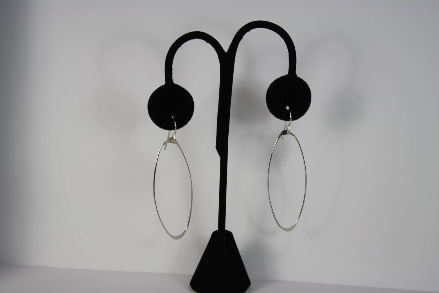 ER292 Ken’s handcrafted jewelry - Sterling Silver Earrings Medium Ovals